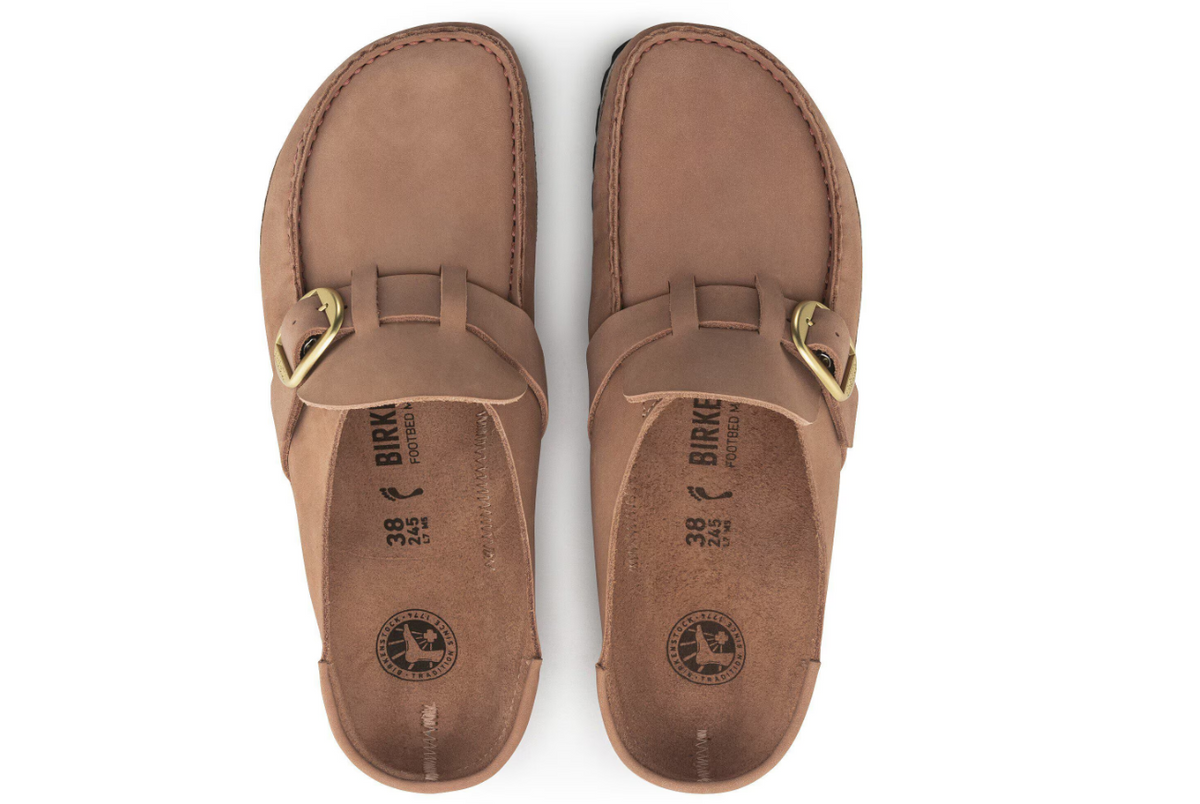 Birkenstock Buckley Nubuck Leather Old Rose Clog - Rose, Narrow