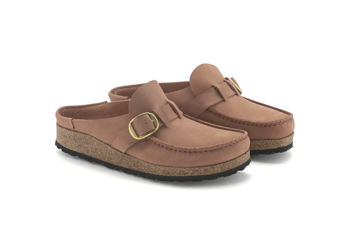 Birkenstock Buckley Nubuck Leather Old Rose Clog - Rose, Narrow
