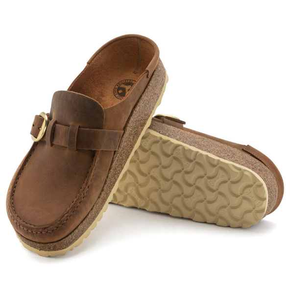 Birkenstock Buckley Oiled Leather Clog Cognac