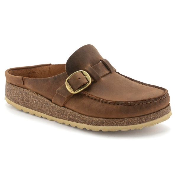 Birkenstock Buckley Oiled Leather Clog Cognac