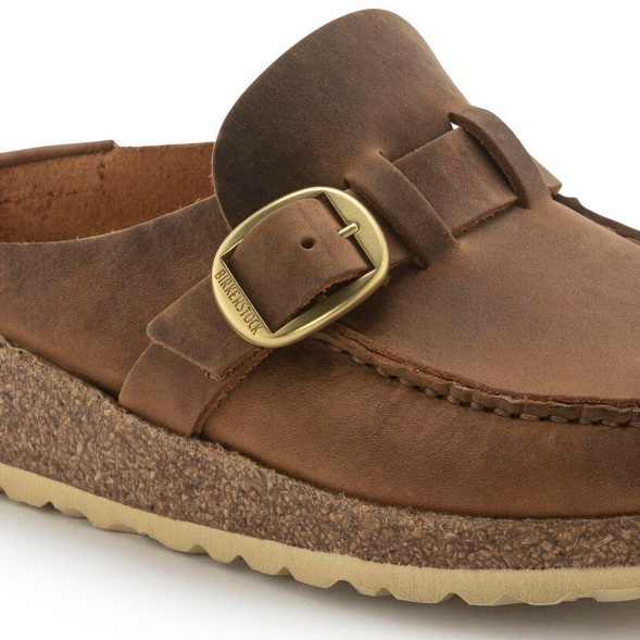 Birkenstock Buckley Oiled Leather Clog Cognac