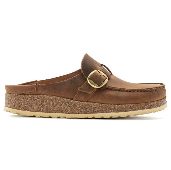 Birkenstock Buckley Oiled Leather Clog Cognac