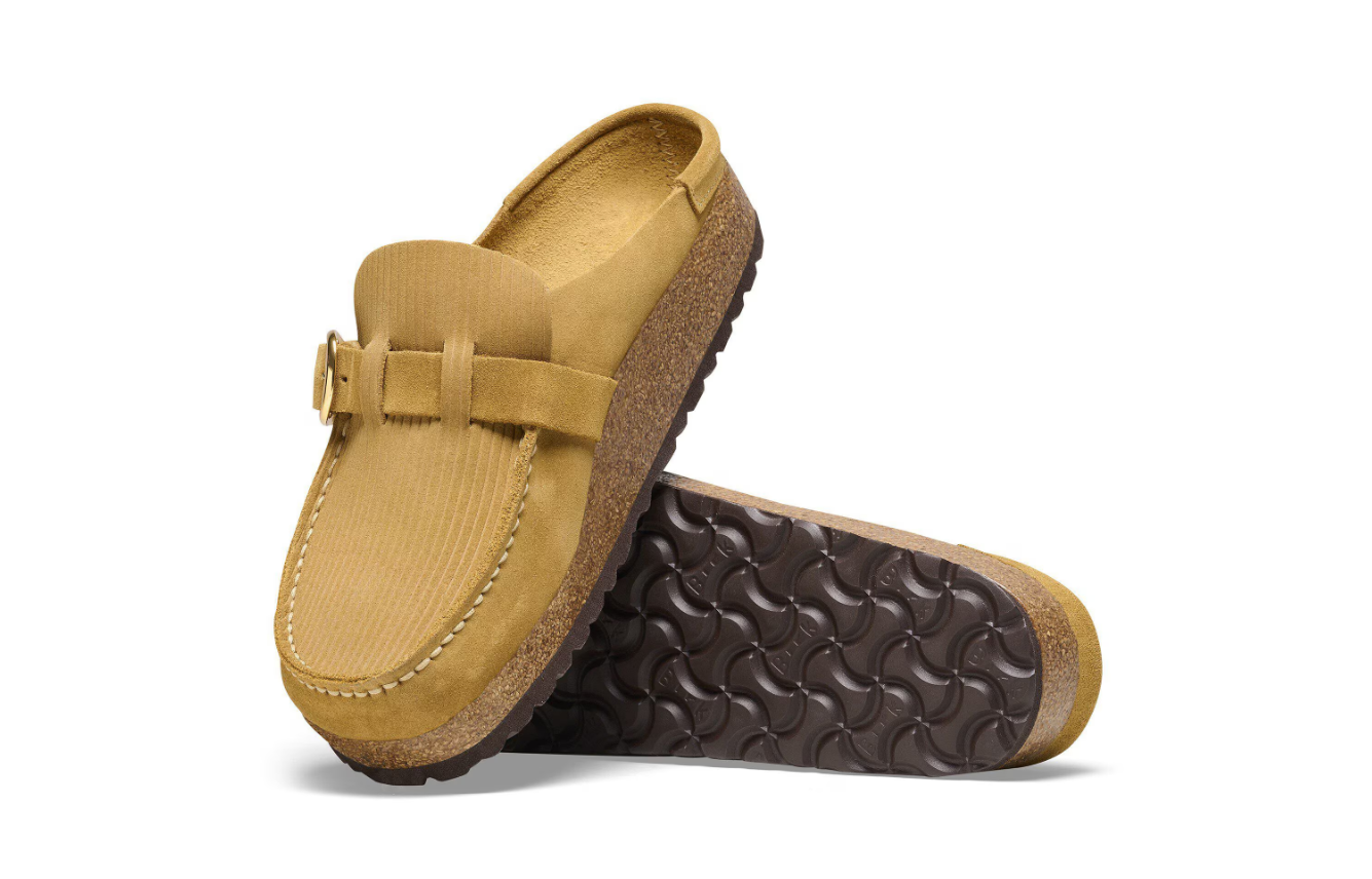 Birkenstock Buckley Suede Embossed Corduroy Cork Brown