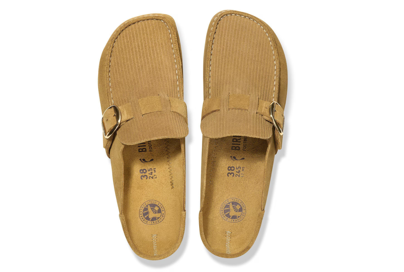 Birkenstock Buckley Suede Embossed Corduroy Cork Brown