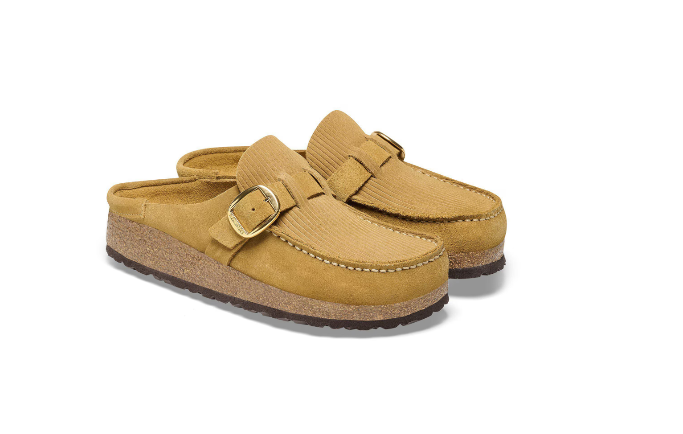 Birkenstock Buckley Suede Embossed Corduroy Cork Brown