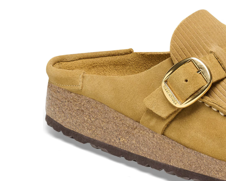 Birkenstock Buckley Suede Embossed Corduroy Cork Brown