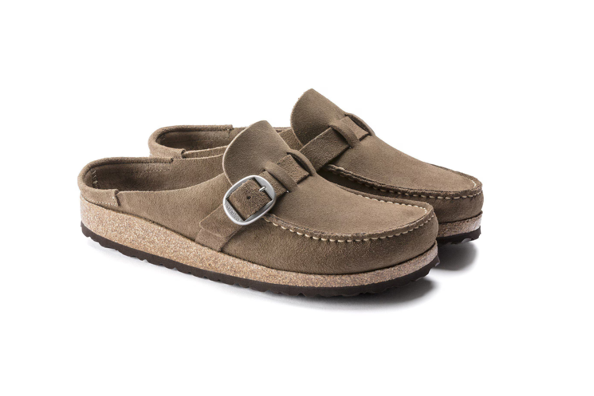 Birkenstock Buckley Suede Leather Gray Taupe