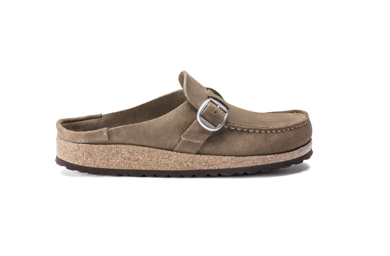 Birkenstock Buckley Suede Leather Gray Taupe