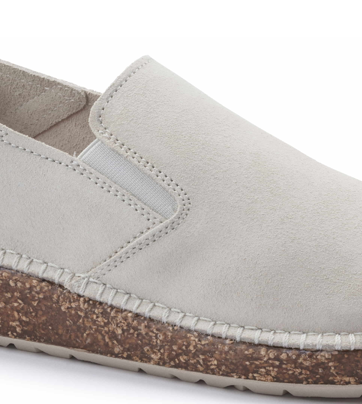 Birkenstock Callan Suede Leather Antique White