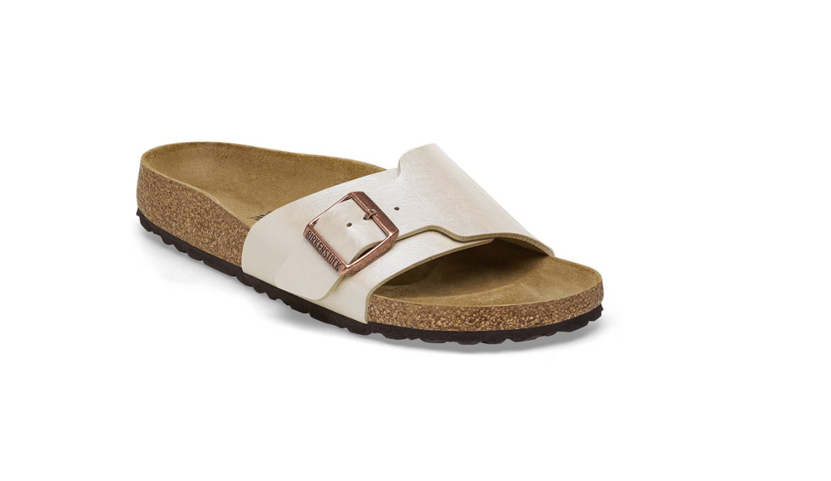 Birkenstock Catalina Birko-Flor Graceful Pearl White Sandals