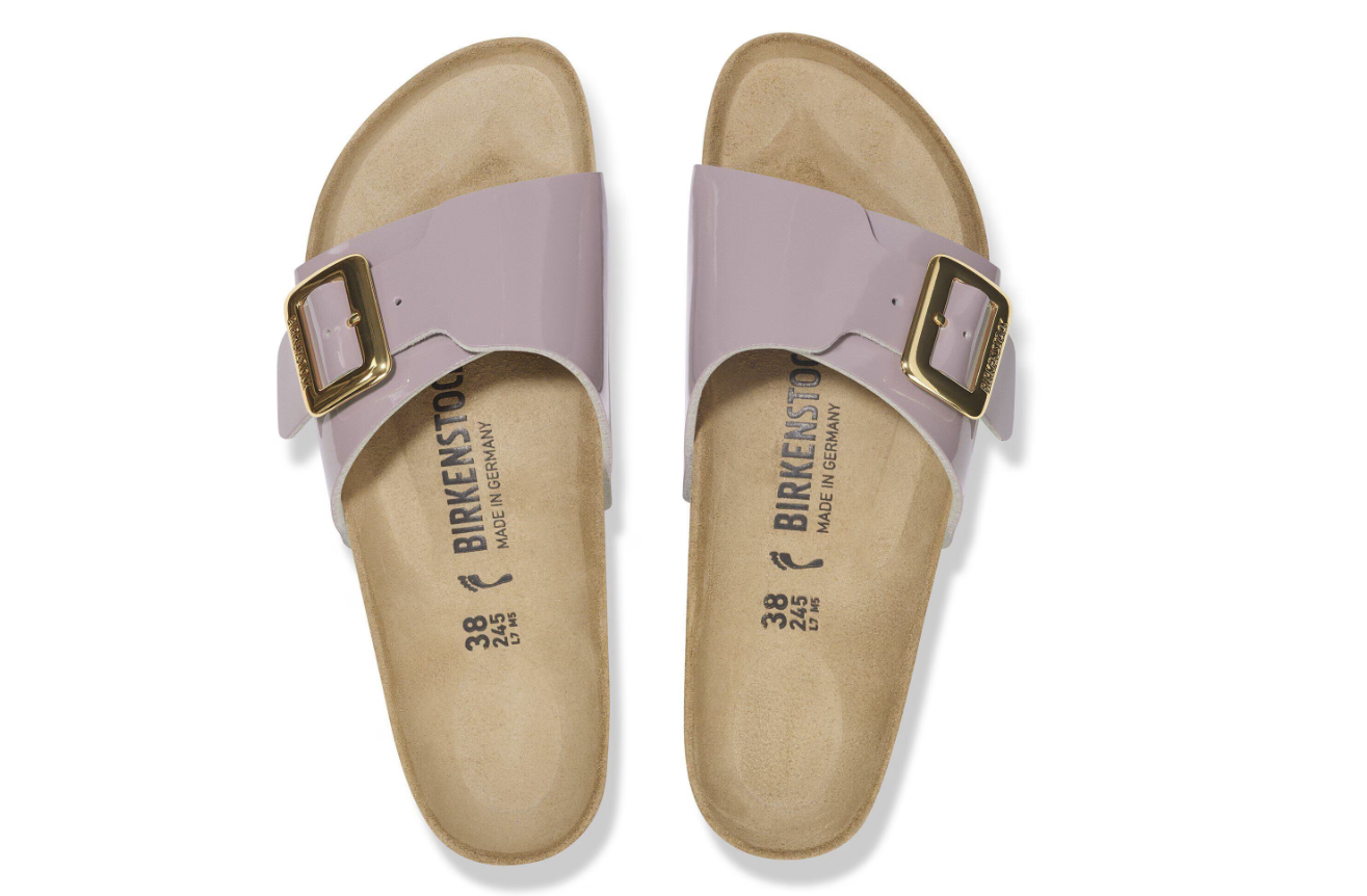 Birkenstock Catalina Cushion Buckle Birko-Flor Patent Faded Purple