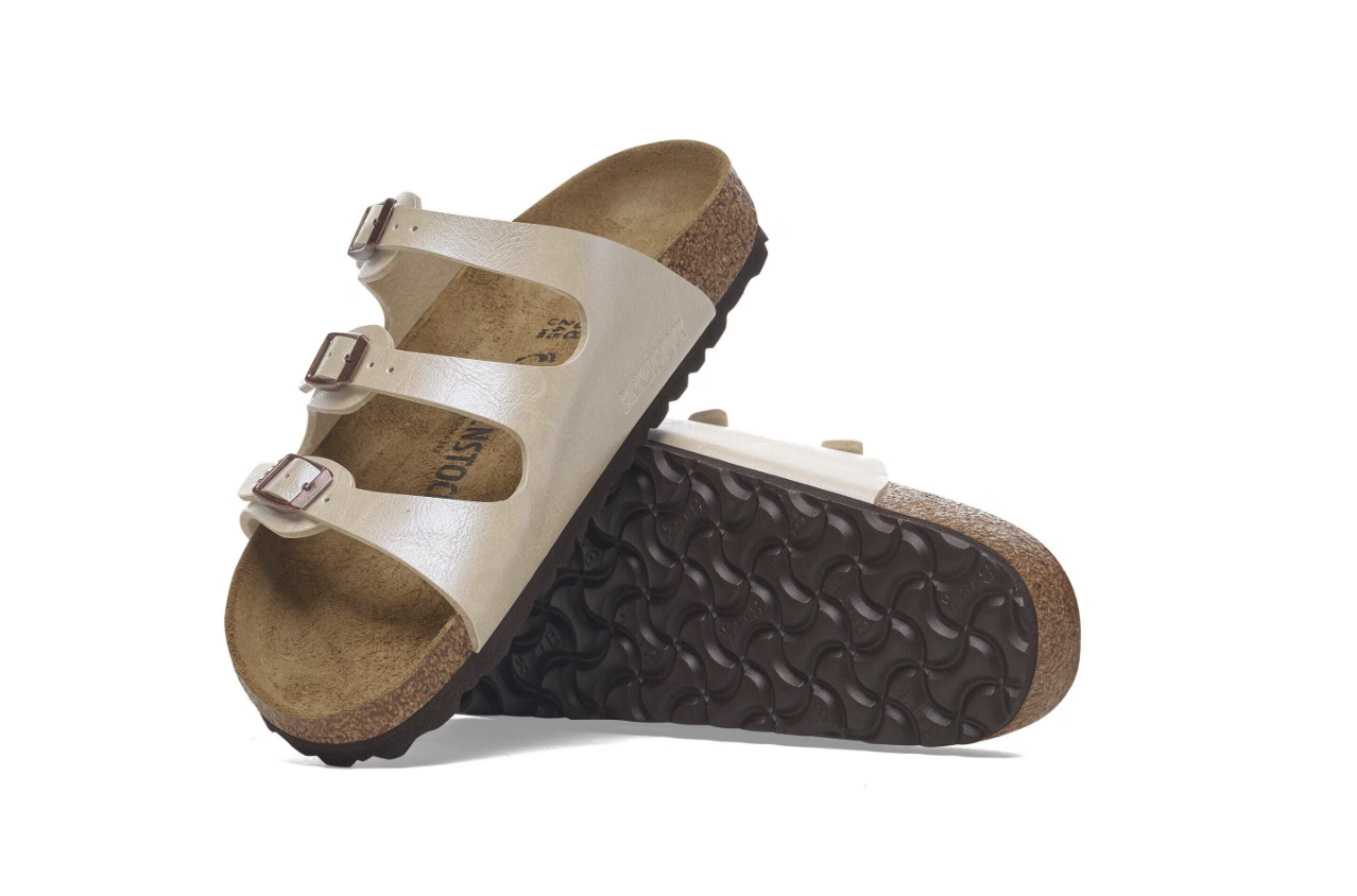 Birkenstock Florida Birko-Flor Graceful Pearl White