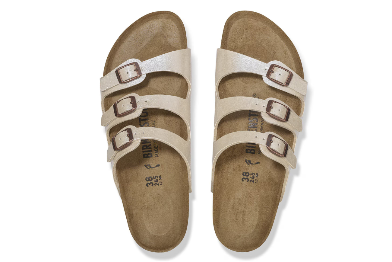 Birkenstock Florida Birko-Flor Graceful Pearl White