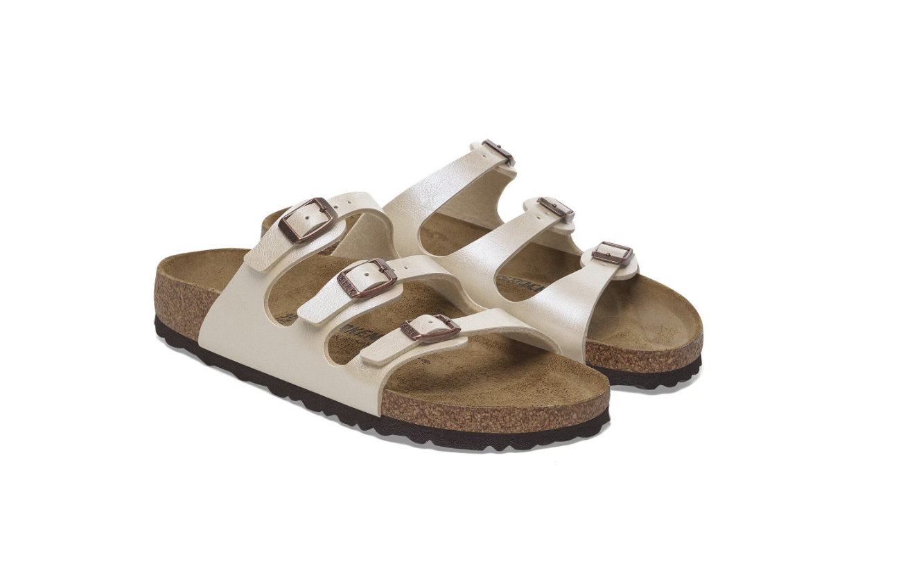 Birkenstock Florida Birko-Flor Graceful Pearl White