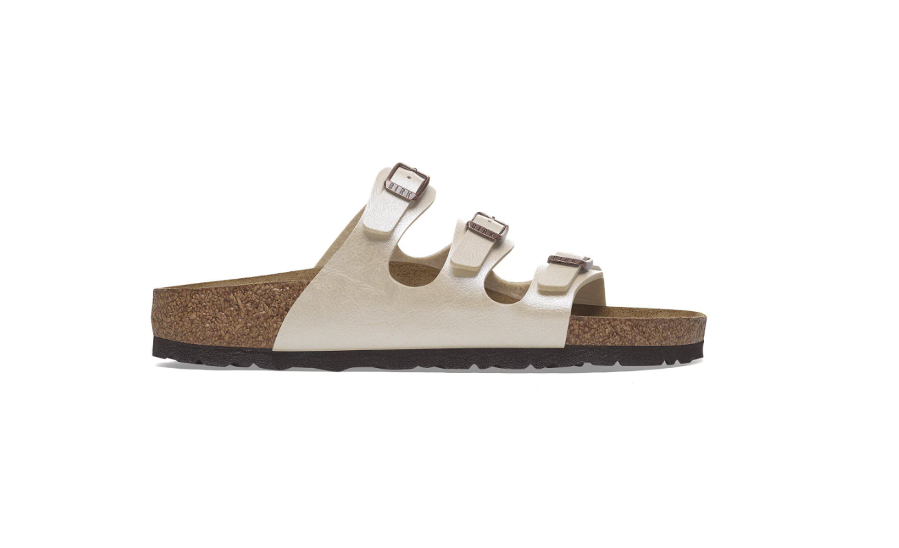 Birkenstock Florida Birko-Flor Graceful Pearl White