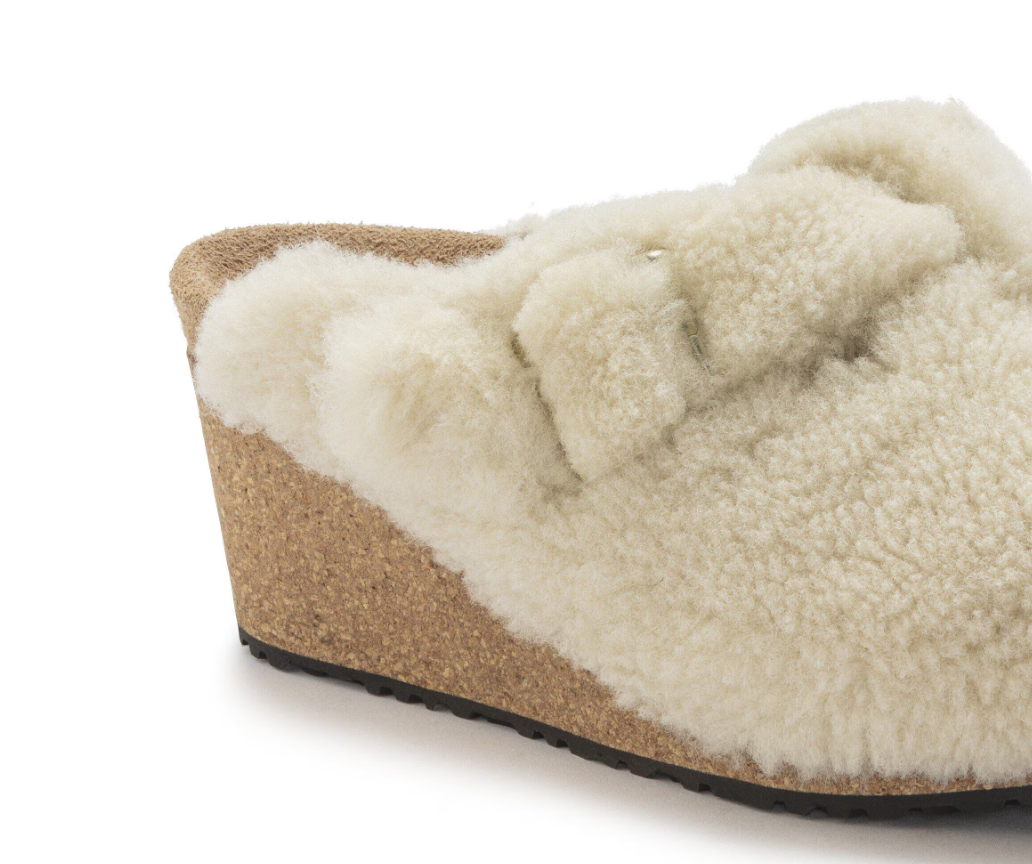Birkenstock Fanny Teddy Shearling Teddy Eggshell