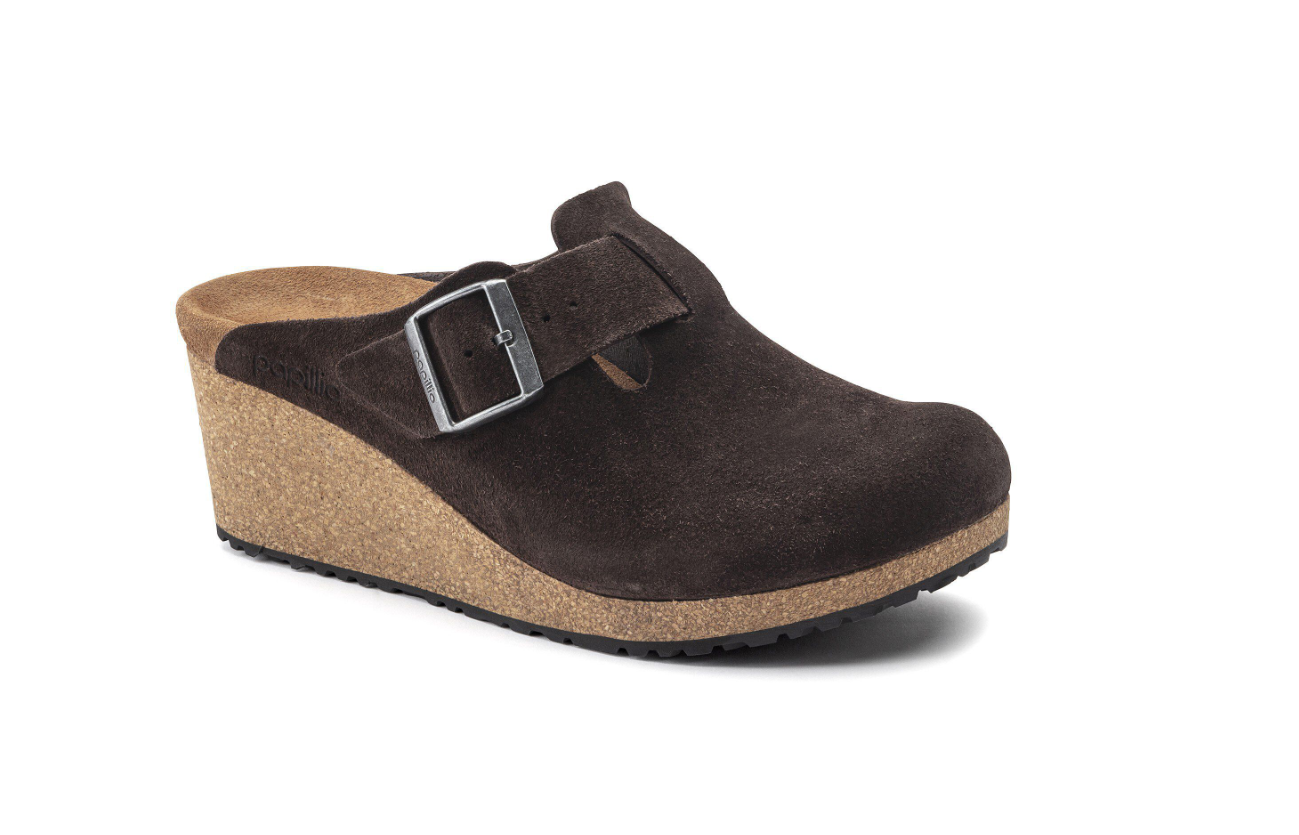 Birkenstock Papillio Fanny Suede Roast Clog