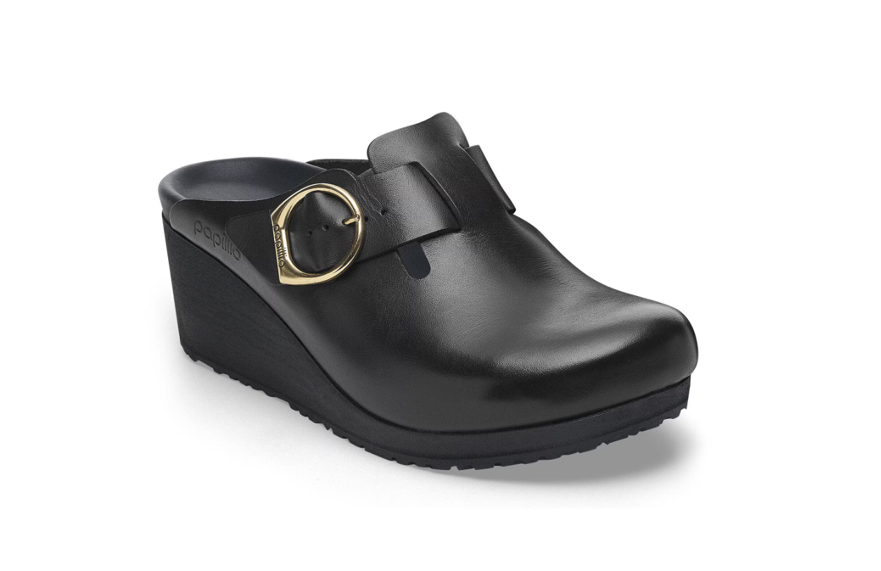Birkenstock Fanny Ring-Buckle Natural Leather Black/Black