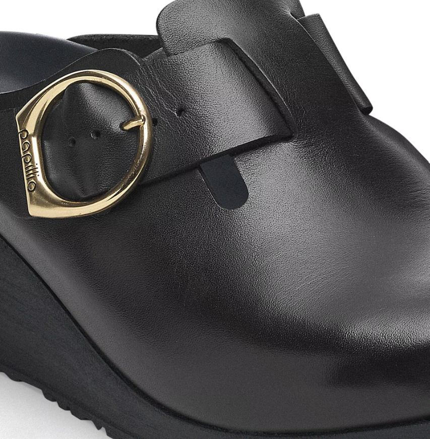 Birkenstock Fanny Ring-Buckle Natural Leather Black/Black