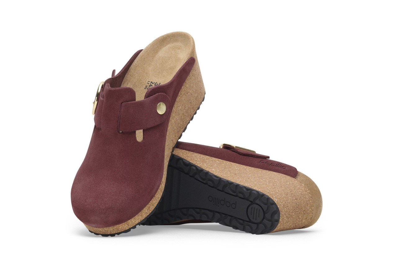Birkenstock Fanny Ring-Buckle Suede Leather Berry Crush