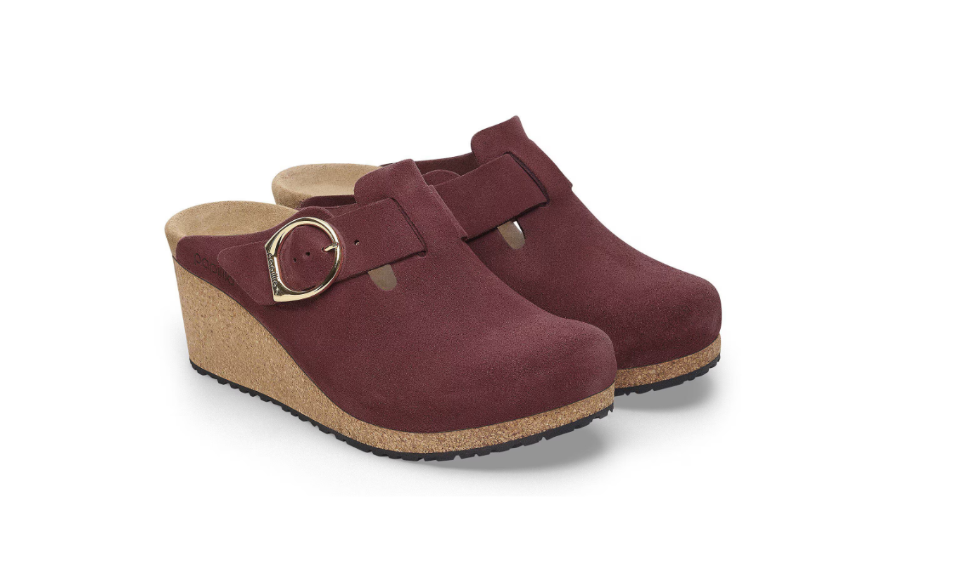Birkenstock Fanny Ring-Buckle Suede Leather Berry Crush