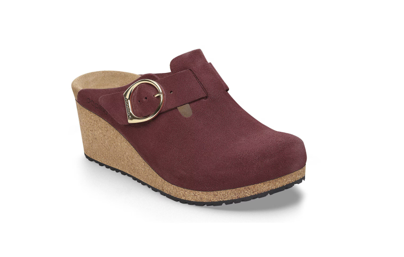 Birkenstock Fanny Ring-Buckle Suede Leather Berry Crush