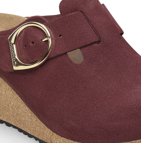Birkenstock Fanny Ring-Buckle Suede Leather Berry Crush