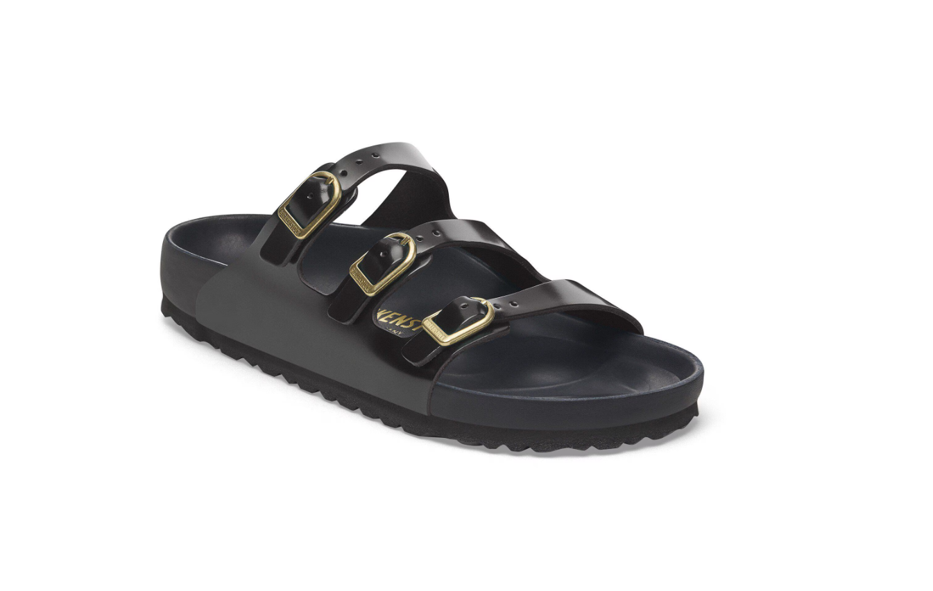 Birkenstock Florida Fresh Natural Leather Patent High-Shine Black