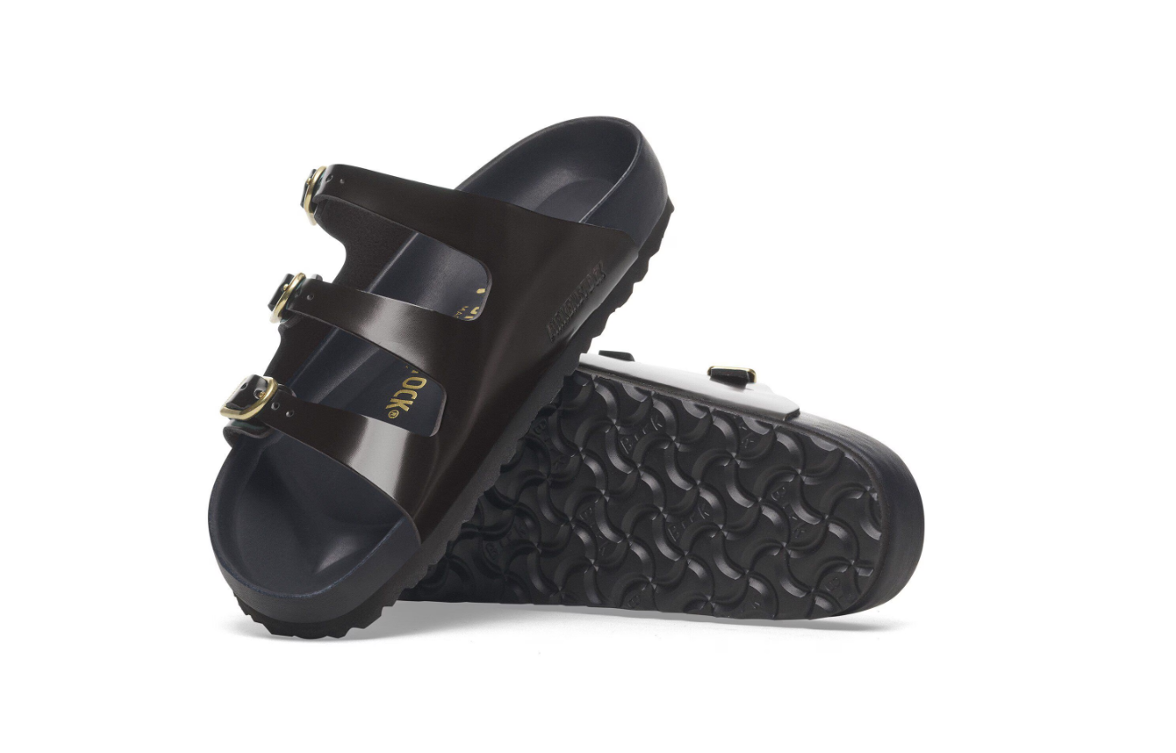 Birkenstock Florida Fresh Natural Leather Patent High-Shine Black