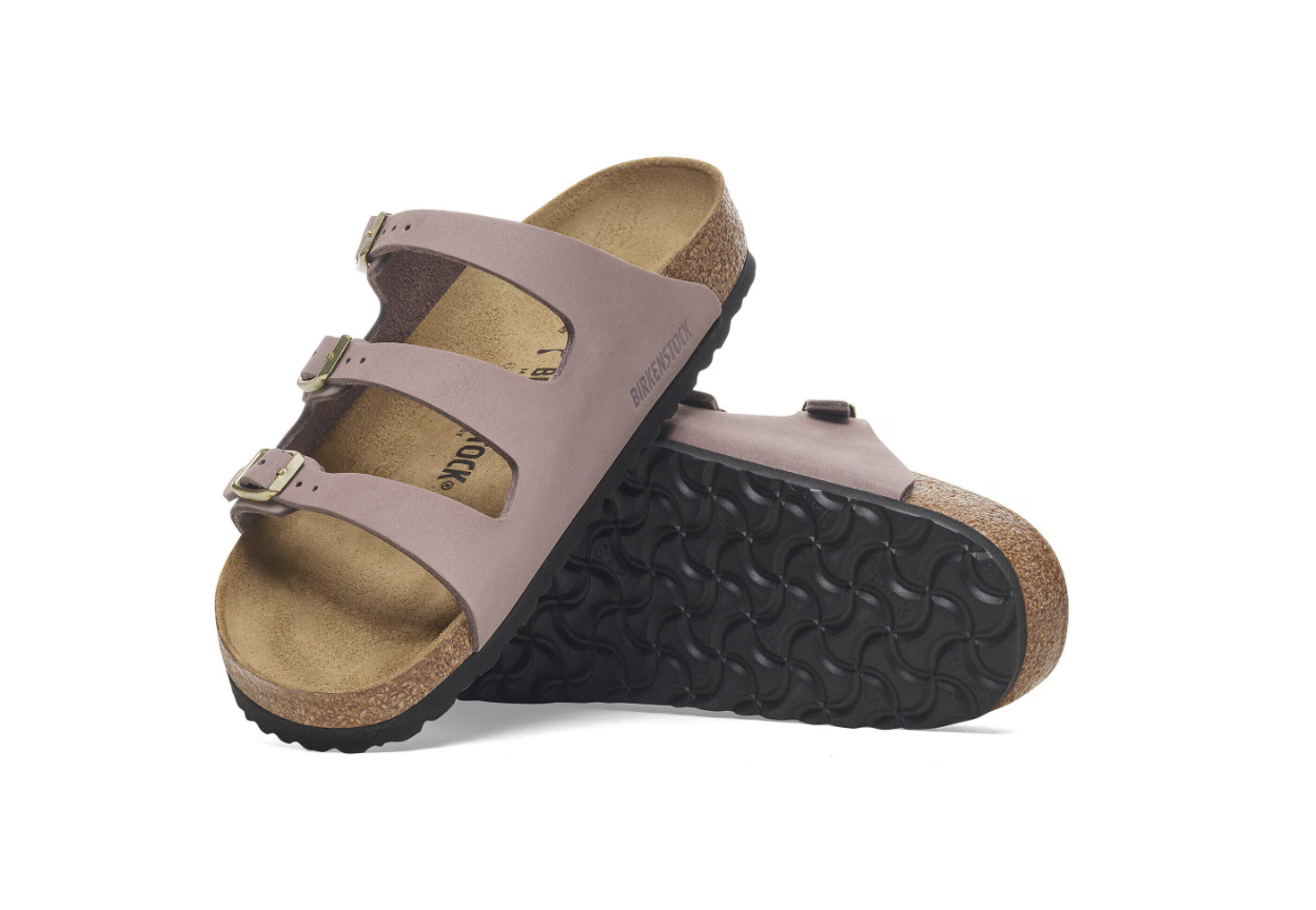 Birkenstock Florida Fresh Nubuck Leather Faded Purple