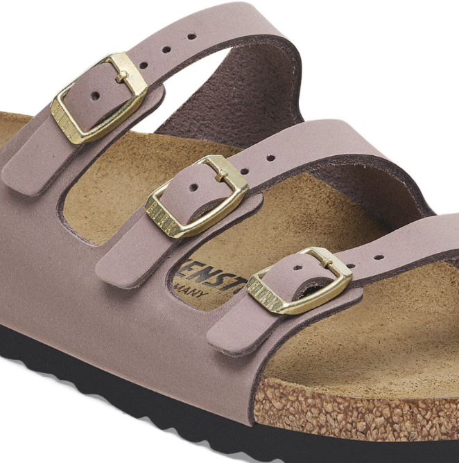 Birkenstock Florida Fresh Nubuck Leather Faded Purple
