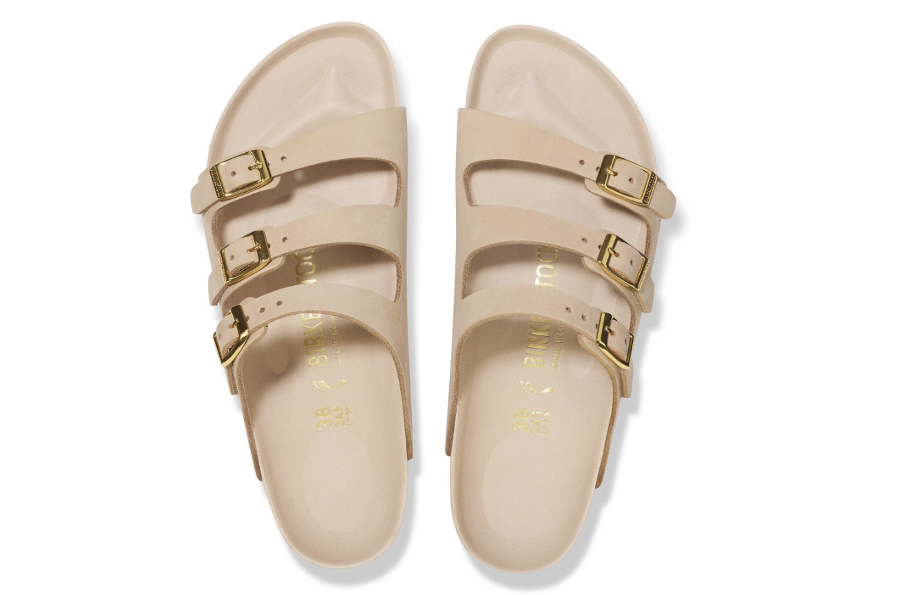 Birkenstock Florida Fresh Nubuck Leather Sandcastle