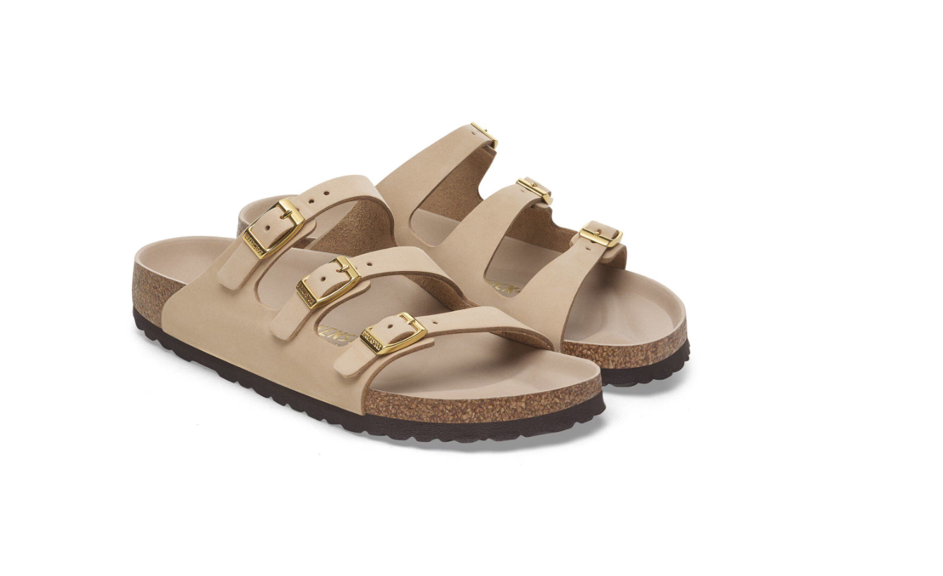 Birkenstock Florida Fresh Nubuck Leather Sandcastle