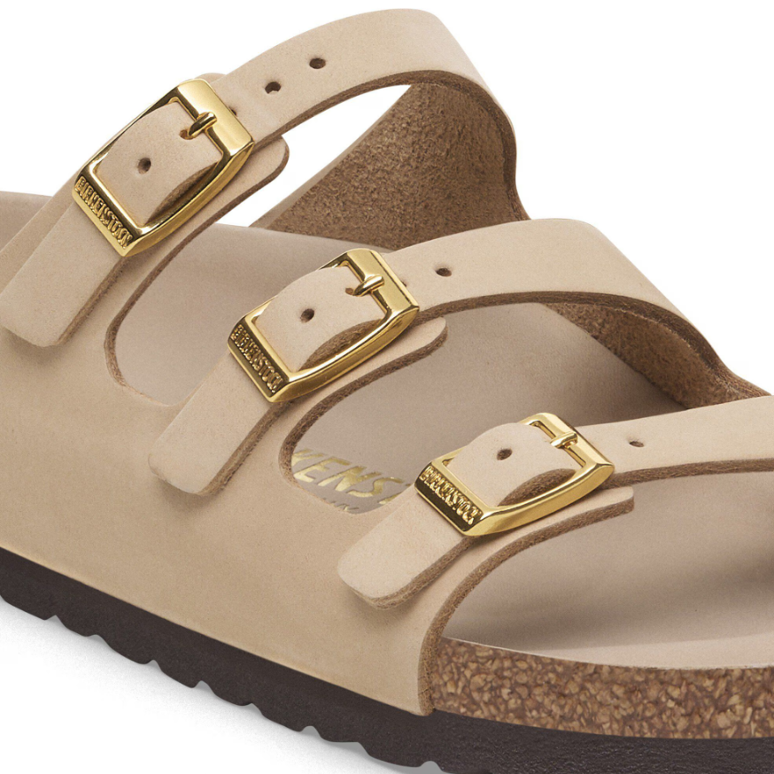 Birkenstock Florida Fresh Nubuck Leather Sandcastle