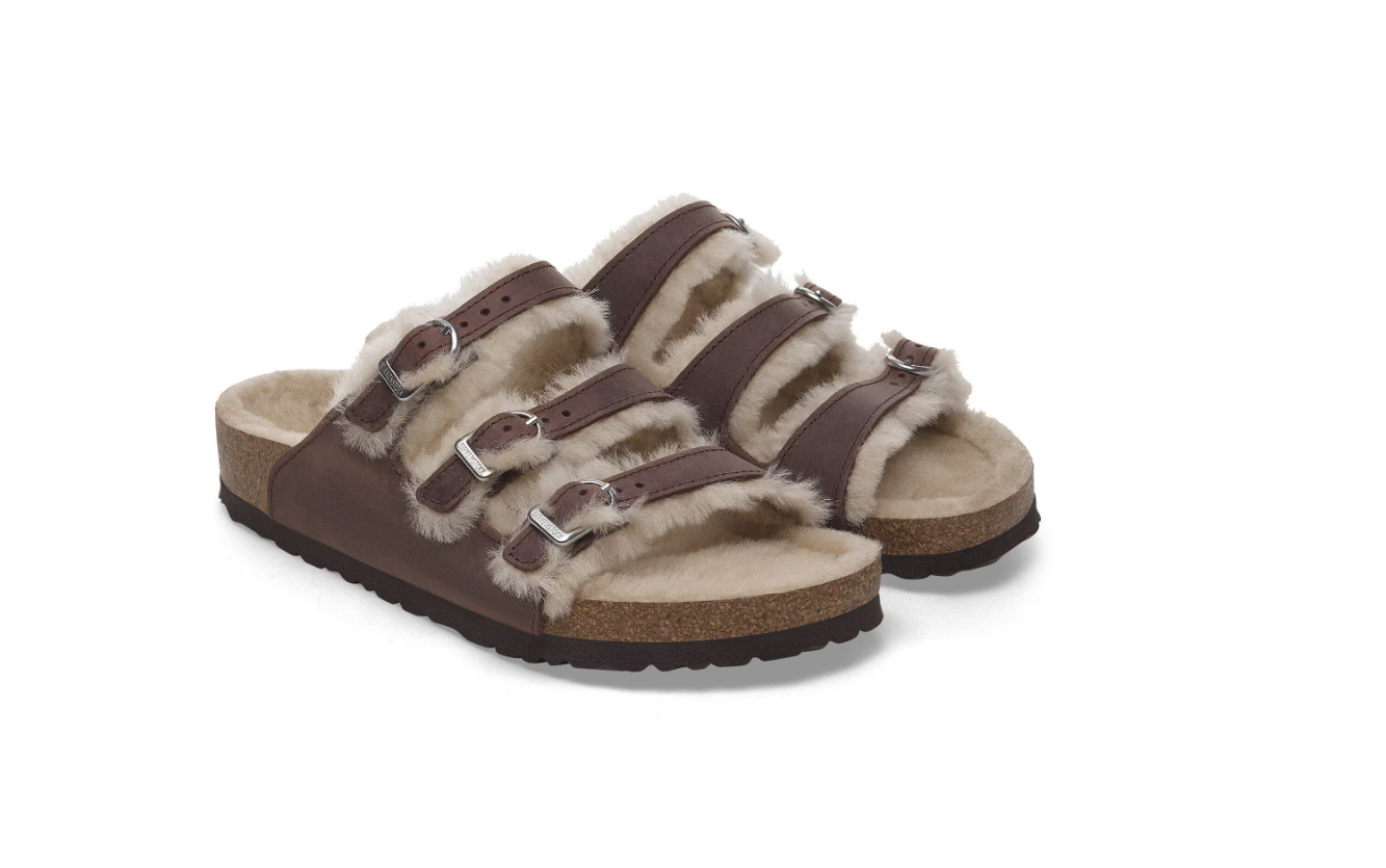 Birkenstock Florida Fresh Shearling Oiled Leather Habana