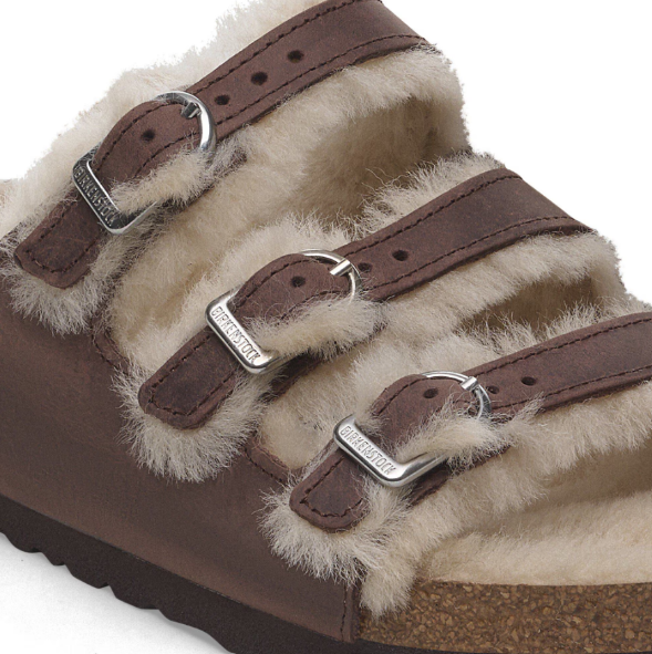 Birkenstock Florida Fresh Shearling Oiled Leather Habana