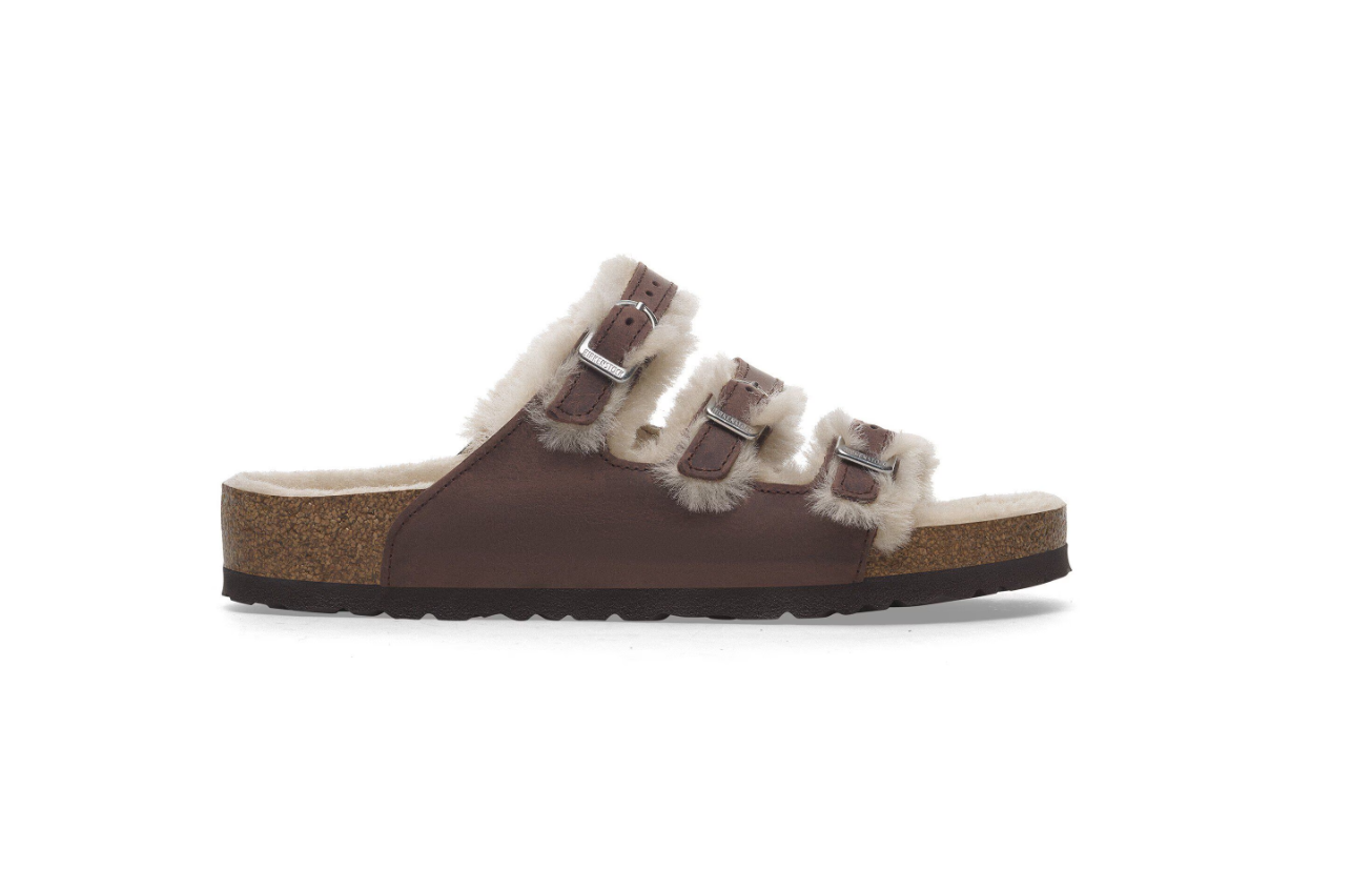 Birkenstock Florida Fresh Shearling Oiled Leather Habana