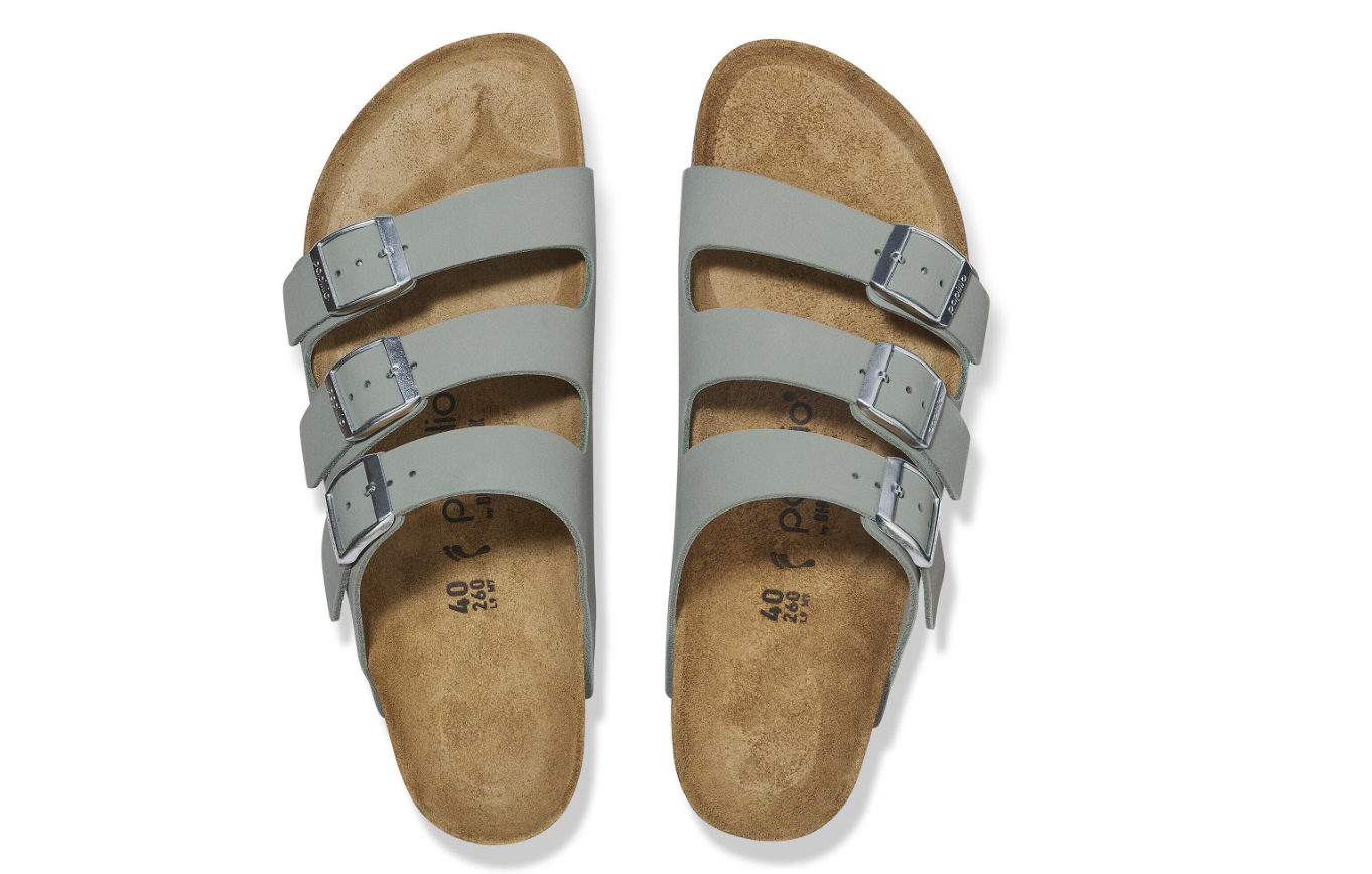 Birkenstock Florida Flex Platform Nubuck Leather Pure Sage