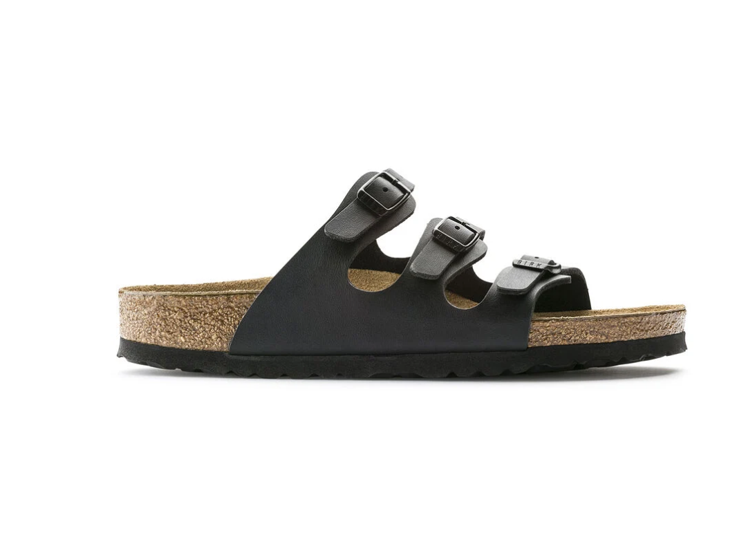 Birkenstock Florida Soft Footbed Birko-Flor Sandals - Black, Narrow