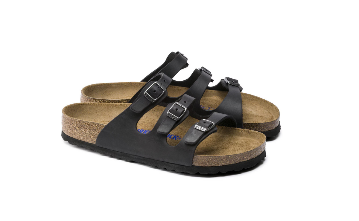 Birkenstock Florida Soft Footbed Oiled Leather Black