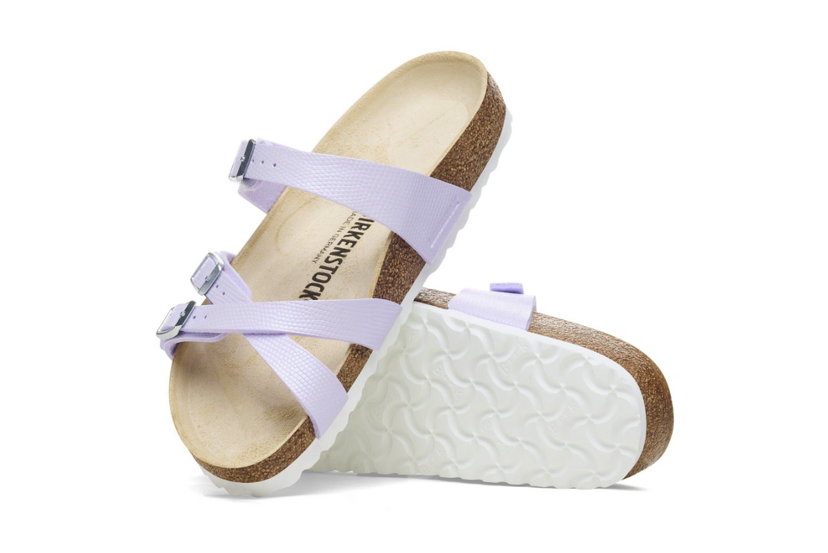 Birkenstock Franca Birko-Flor Shiny Lizard Purple Fog