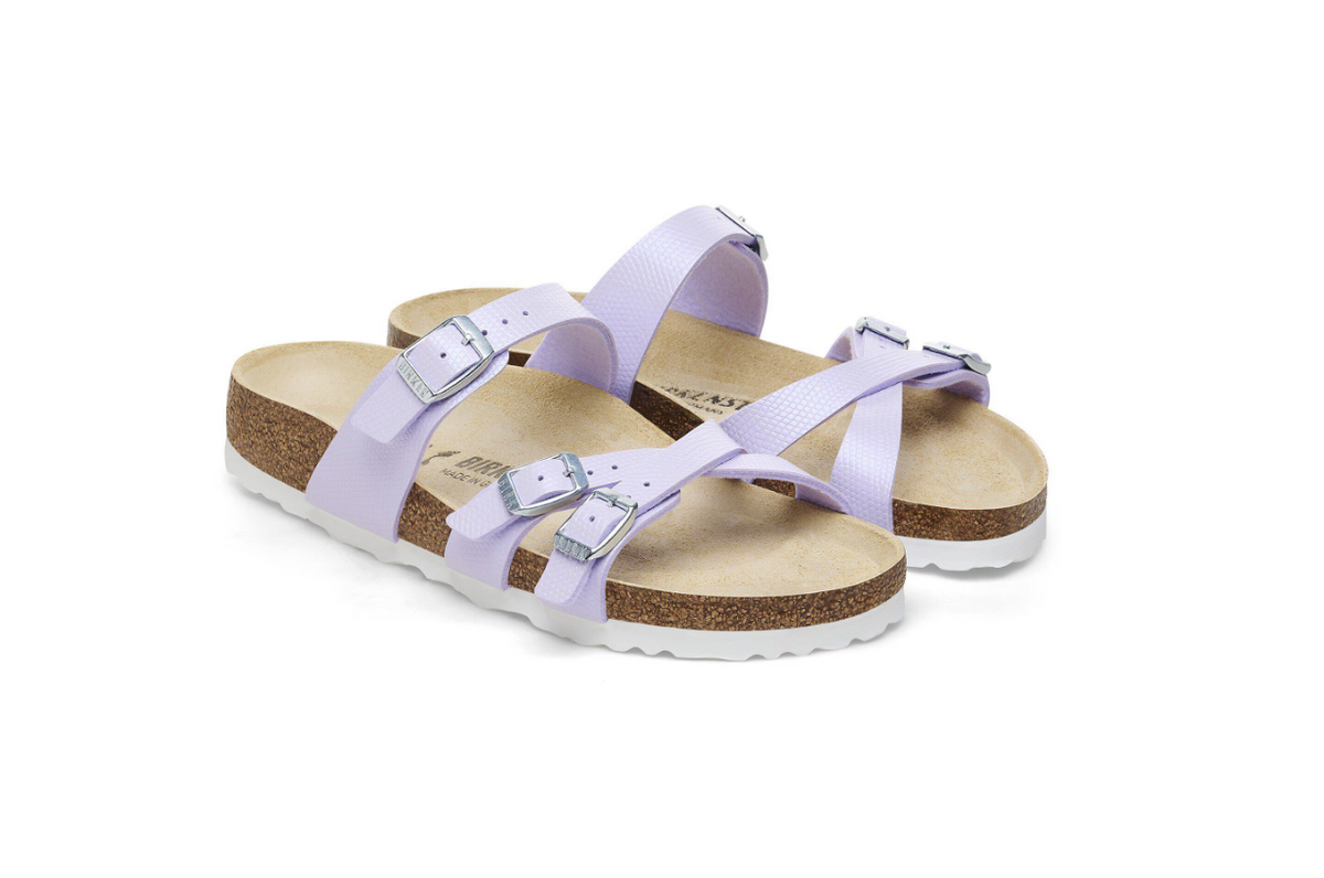 Birkenstock Franca Birko-Flor Shiny Lizard Purple Fog