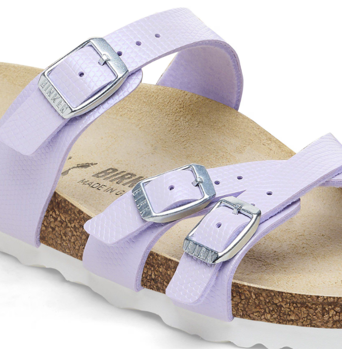 Birkenstock Franca Birko-Flor Shiny Lizard Purple Fog