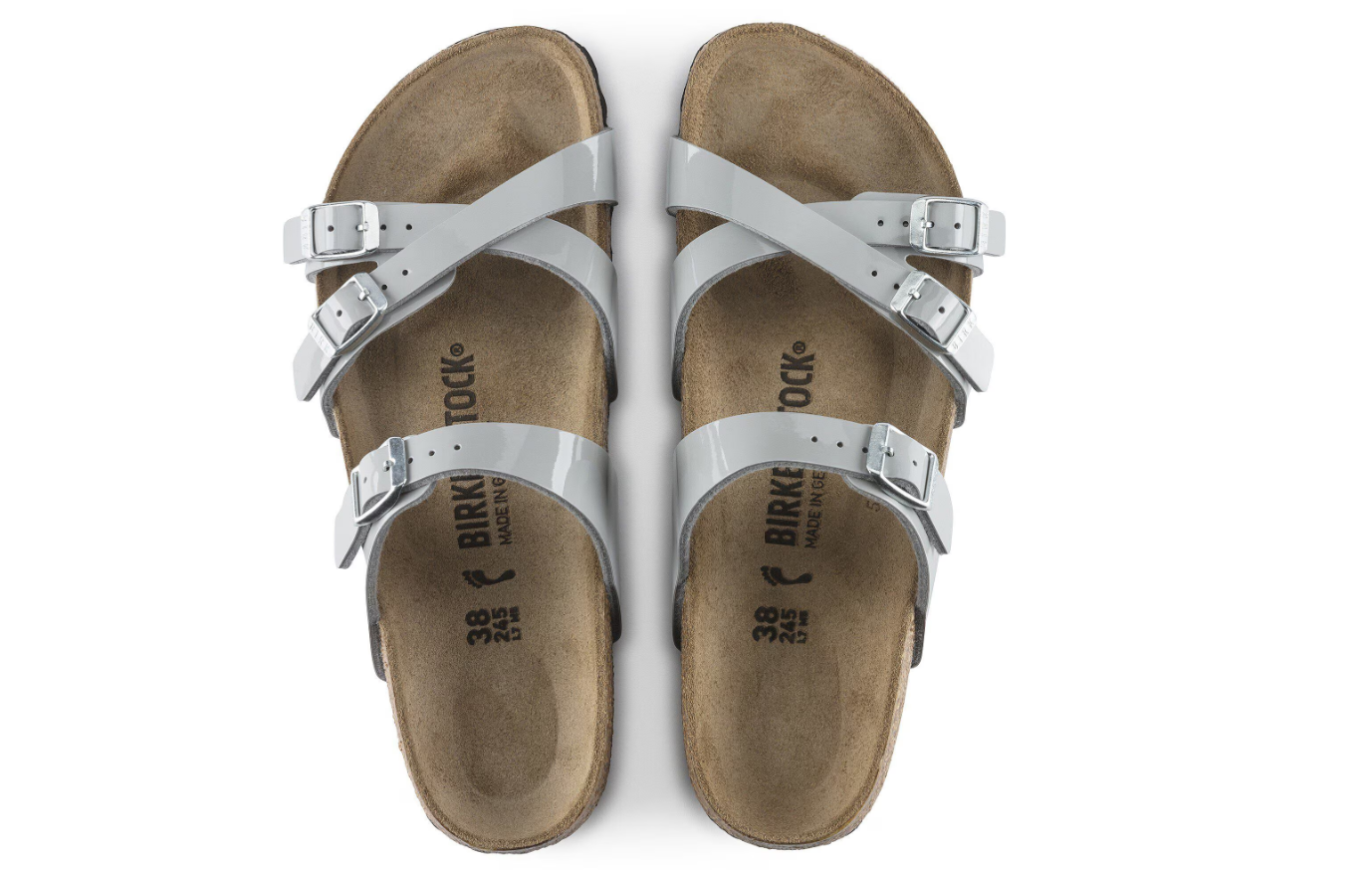 Birkenstock Franca Birko-Flor Patent Sandals Patent Alloy