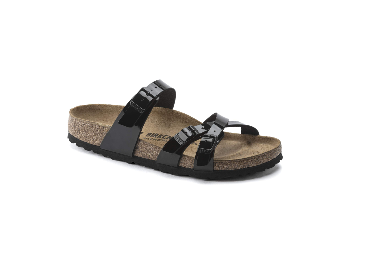 Birkenstock Franca Birko-Flor Patent Sandals Black