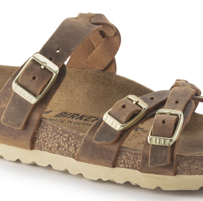 Birkenstock Franca Braided Oiled Leather - Cognac, Regular