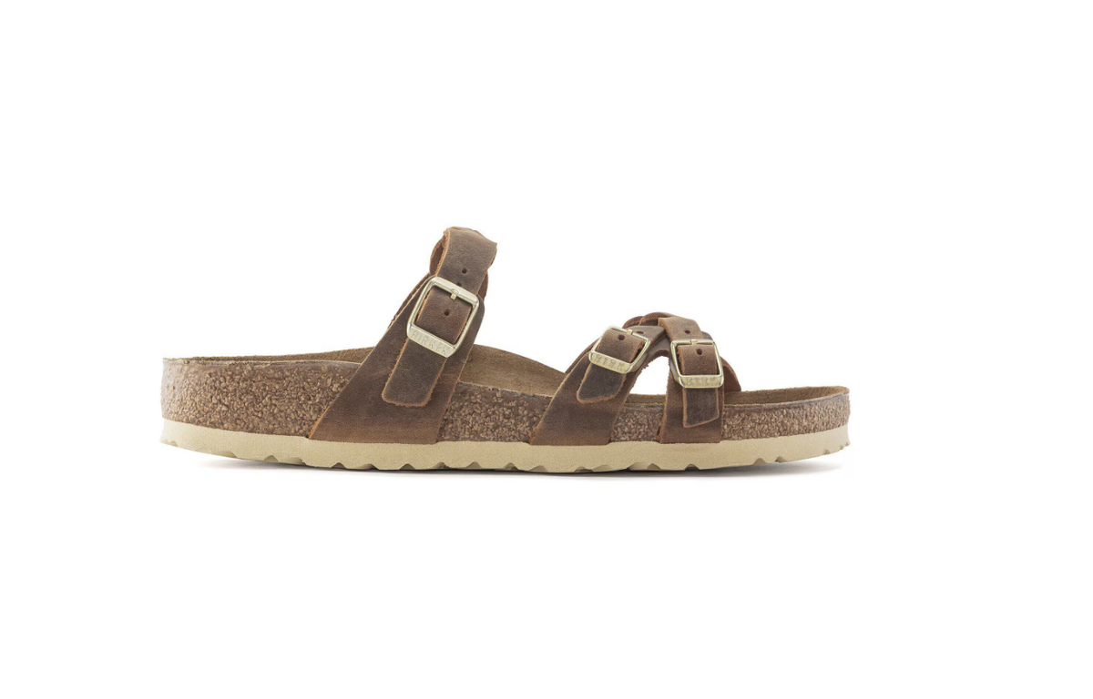 Birkenstock Franca Braided Oiled Leather - Cognac, Regular