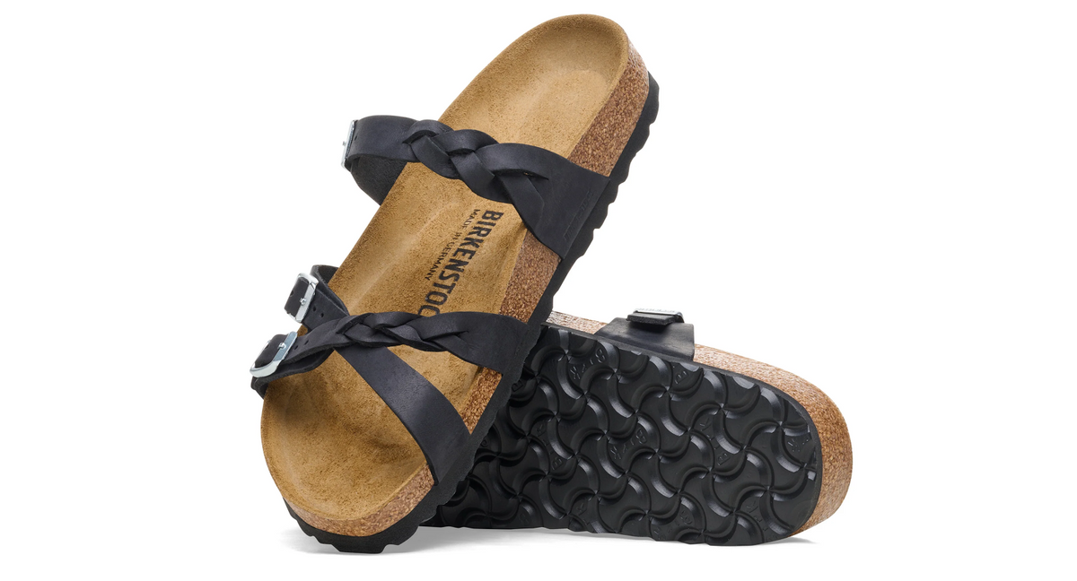 Birkenstock Franca Braided Black Oiled Leather