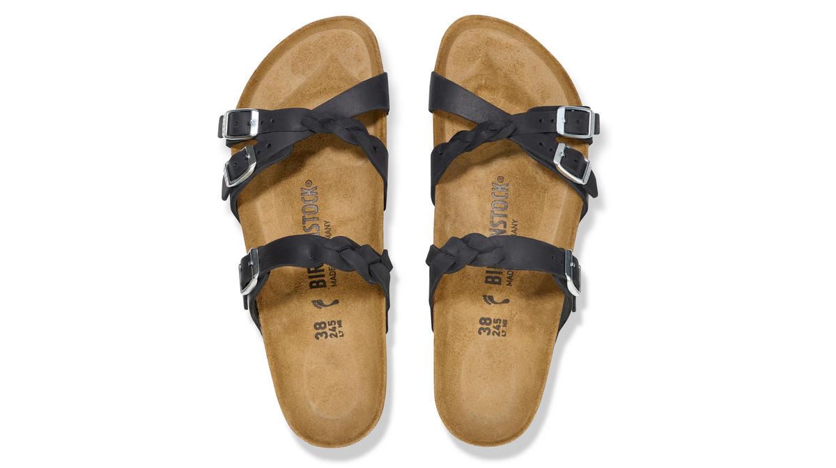 Birkenstock Franca Braided Black Oiled Leather