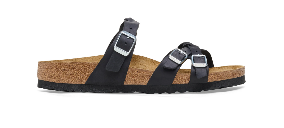 Birkenstock Franca Braided Black Oiled Leather